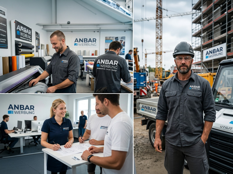 Das Team von ANBAR bei der Montage